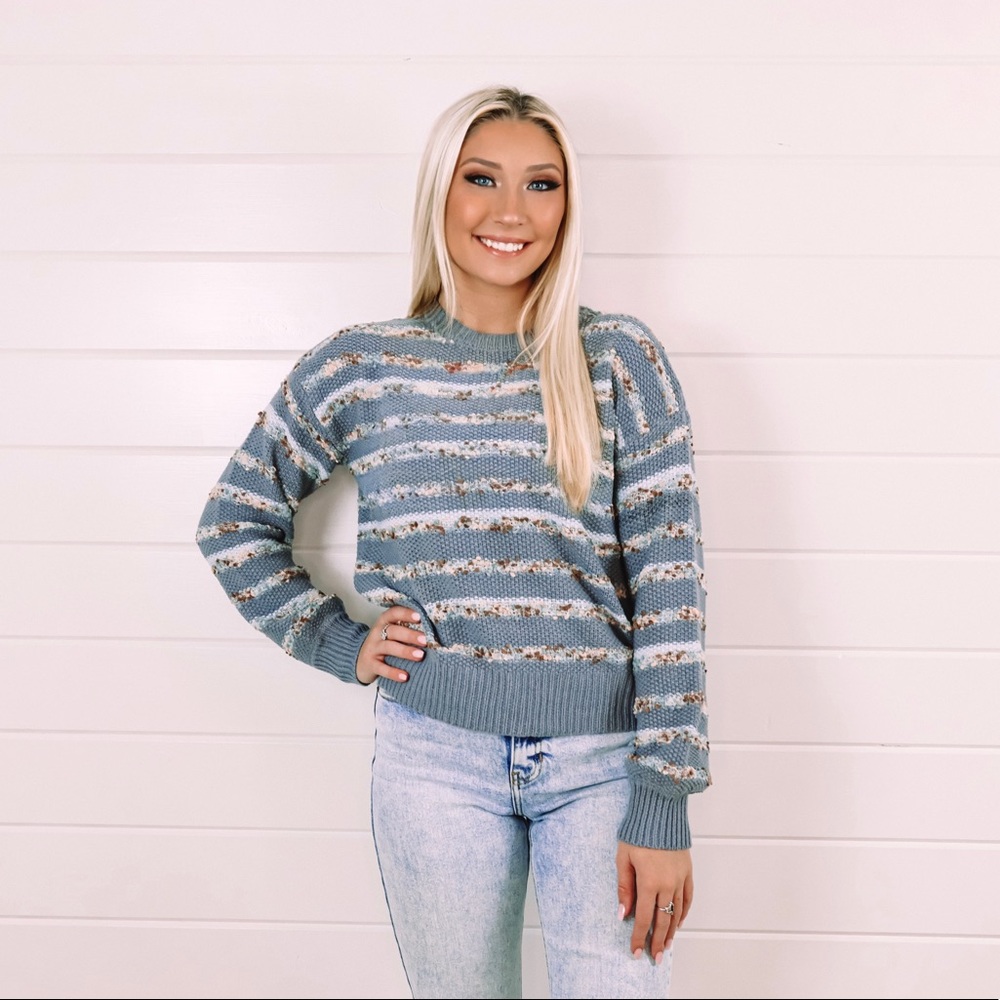 Pom Pom striped sweater